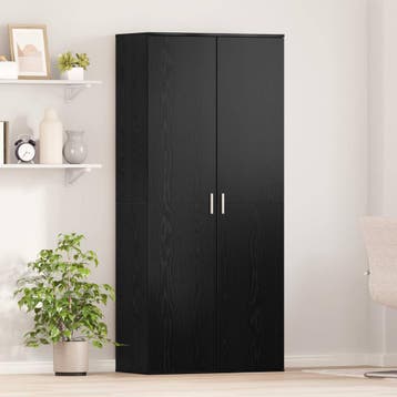 vidaXL Highboard 80 x 39 x 178 cm Bewerkt hout Zwart eiken, Verzenden