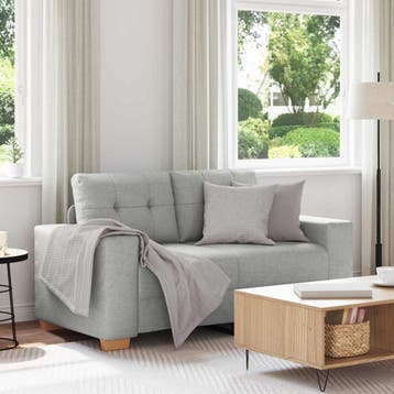 vidaXL Loveseat Wolkgrijs 160 cm Stof, Huis en Inrichting, Verzenden, Nieuw
