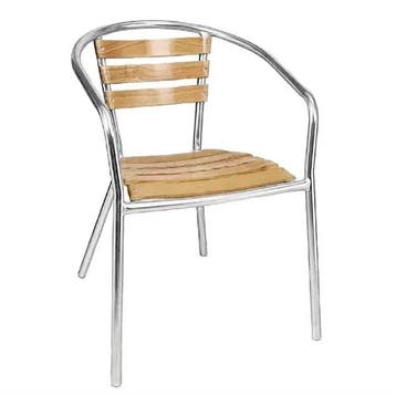 Stoelen | Hout/Aluminium | Hout (Essen) | Grijs Frame |, Verzenden