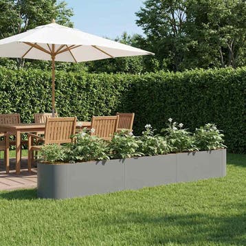vidaXL Verhoogde Tuinbak Antracietkleurig 280 x 40 x 40 cm, Verzenden, Nieuw