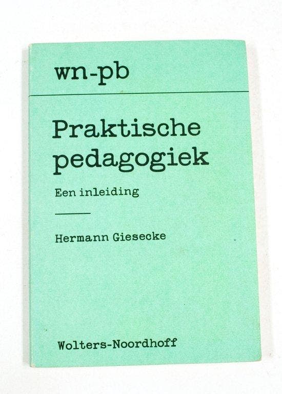 Praktische pedagogiek - Giesecke, Livres, Livres Autre, Envoi