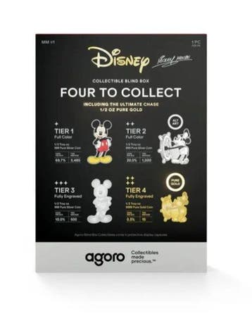 Niue. 2 Dollars 2025 – Disney Blind Box: Mickey Mouse & Gold, Postzegels en Munten