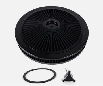 Luchtfilter 14 X 2 inch high flow zwart met zwart filter, Ophalen of Verzenden, Nieuw