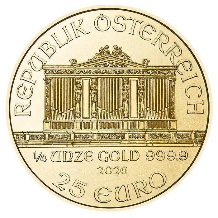 1/4 oz - Goud .999 - Goldmünze Wiener Philharmoniker 2026 -, Timbres & Monnaies, Métaux nobles & Lingots