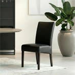 Leren eetkamerstoel Just - Toledo Nero (zwart) - Poten hout, Huis en Inrichting, Stoelen, Bohemian, Eigentijds, Klassiek, Retro, Romantisch, Scandinavisch