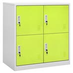 vidaXL Lockerkast 90x45x92,5 cm staal lichtgrijs en groen, Verzenden, Nieuw