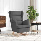 vidaXL Schommelstoel 74x90x102 cm stof donkergrijs, Huis en Inrichting, Fauteuils, Verzenden, Nieuw