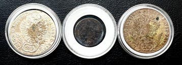 Oostenrijk. 3 moedas de prata e bilhar: 20 Kreuzer (1783 F),
