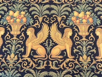 Mythologische elegantie tussen goud en nacht - Meubelstof -