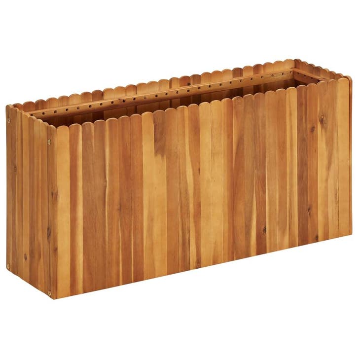 vidaXL Plantenbak verhoogd 100x30x50 cm massief acaciahout, Tuin en Terras, Bloempotten, Nieuw, Verzenden