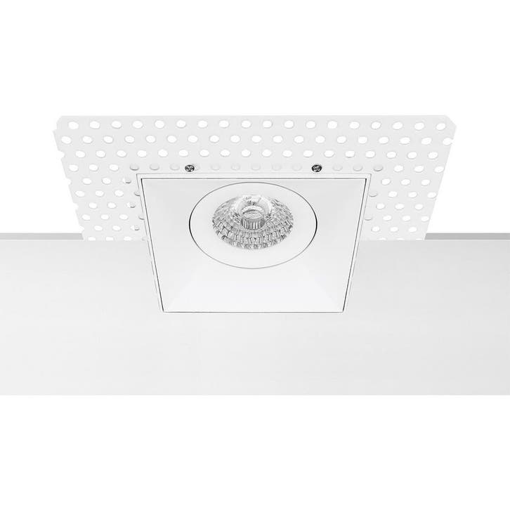 Spot Armatuur GU10 - Pragmi Nivas Pro - Wit Aluminium - Trim, Huis en Inrichting, Lampen | Overige, Nieuw, Verzenden