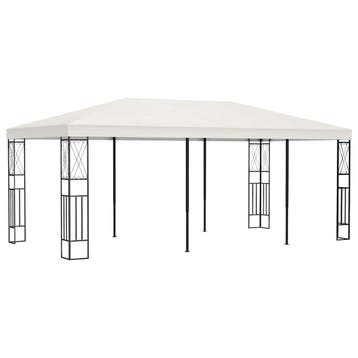 vidaXL Prieel 3x6 m stof crème, Verzenden, Nieuw
