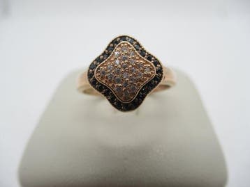 Ring - 14 karaat Geel goud - 0.50ct. tw. Diamant, Nieuw
