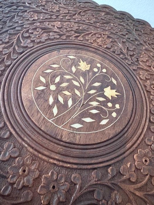 Table dappoint - Bois dur, Incrustation de nacre - Kashmiri, Antiek en Kunst, Kunst | Designobjecten