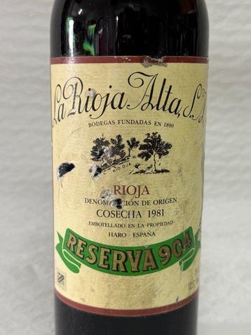 1981 La Rioja Alta, Reserva 904 - Rioja Gran Reserva - 1, Verzamelen, Nieuw