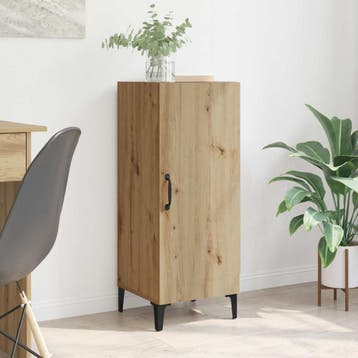 vidaXL Dressoir Artisan Eiken 34,5 x 34 x 90 cm Bewerkt hout, Verzenden, Nieuw