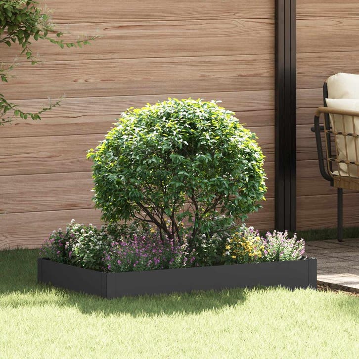 vidaXL Gazonrand 100 x 60 x 20 cm Staal Zwart, Tuin en Terras, Bielzen en Borduren, Nieuw, Verzenden