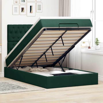 vidaXL Ottoman bed met matrassen 120x200cm fluweel, Verzenden