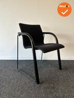 Vergaderstoel - Thonet - Zwart - nieuwe zwarte stoffering, Ophalen of Verzenden, Stoel