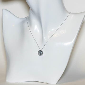 Zonder minimumprijs - Ketting met hanger - 18 karaat Witgoud