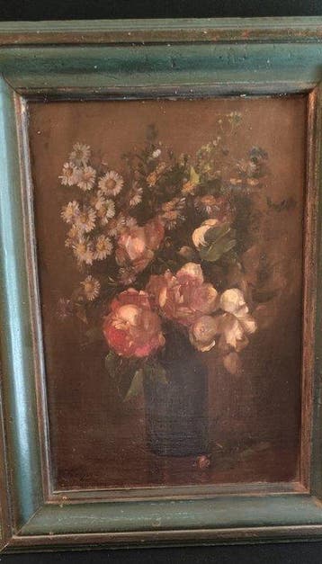 Dominique Rozier (1840-1901) - Vaso con fiori