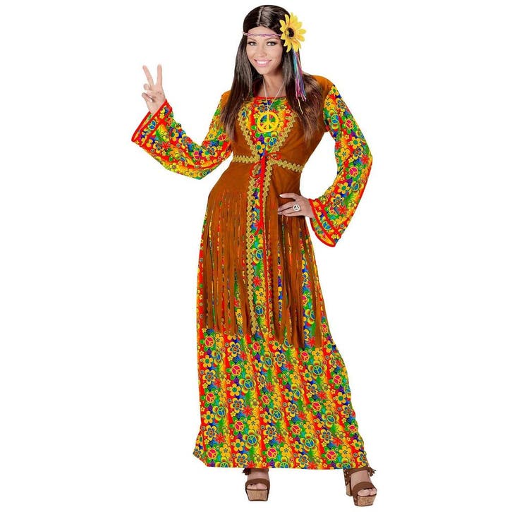 Hippie 60S Jurk Dames Met Vest, Kleding | Dames, Carnavalskleding en Feestkleding, Nieuw, Verzenden