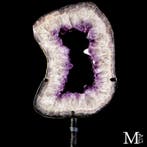 Amethistgeode Ring - Natuurlijke Diepe Paarse Kleur - Zwarte