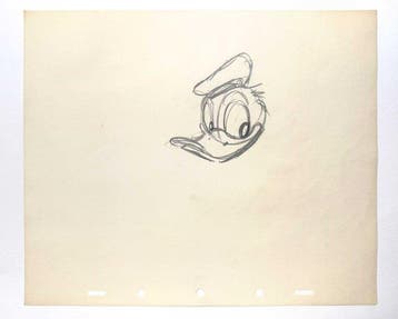 Donald Duck : Originele animatie ruwe productietekening -