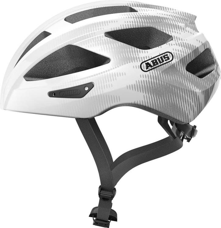 ABUS Macator Fietshelm Maat  S (51-55 cm) - whiteilver, Fietsen en Brommers, Fietsaccessoires | Fietshelmen, Zo goed als nieuw