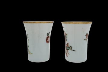 Beker (2) - Opaline glas, 19e eeuw - Opaline glazen bekers