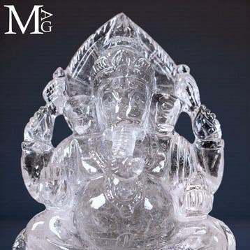 Heer Ganesh – Himalaya heldere kwarts sculptuur. - Hoogte:
