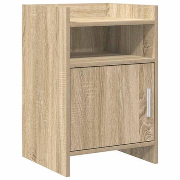 vidaXL Nachttafels Sonoma Eiken 40 x 36 x 60 cm Bewerkt hout, Huis en Inrichting, Slaapkamer | Nachtkastjes, Verzenden, Nieuw