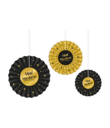 Papieren Waaiers You Did It Set 20-40cm 3-delig, Verzenden, Nieuw