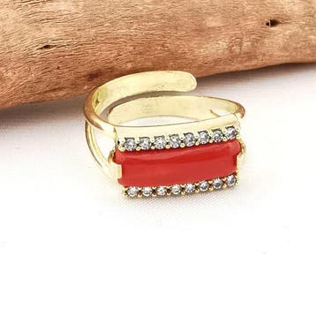 Koraal - Zilver - Ring - Italiaans vakmanschap