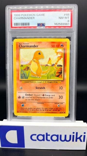 Pokémon - 1 Graded card - Charmander 46/102 PSA 8 - English