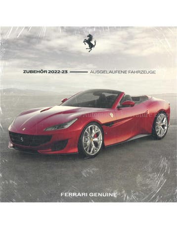 2022/23 FERRARI ZUBEHÖR - AUSGELAFENE FAHRZEUGE BROCHURE, Nieuw
