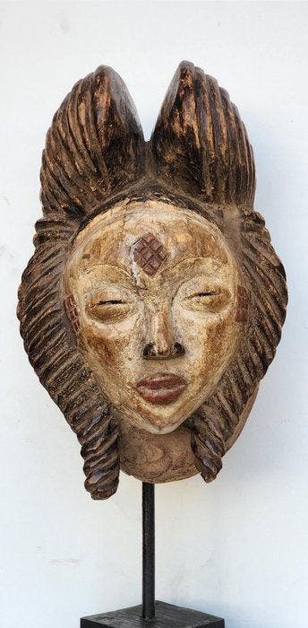 Prachtig ceremoniële festivalmasker Punu Mukuyi - Prachtige, Antiek en Kunst, Kunst | Niet-Westerse kunst
