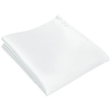 Fako Fashion - Pochette - Pochet - Satijn - 22x22cm - Wit, Kleding | Heren, Verzenden, Nieuw