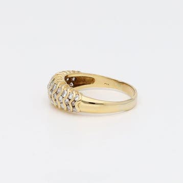 Bague - 18 carats Or jaune - Diamant, Handtassen en Accessoires, Ringen, Nieuw