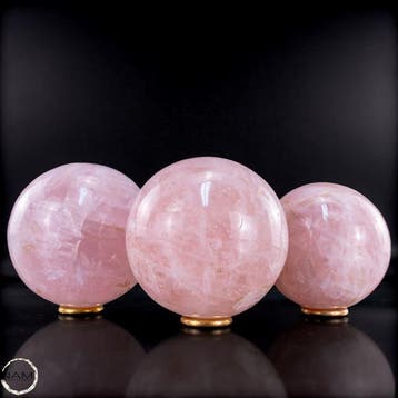 Natuurlijke rozenkwarts-set – – 3 prachtige, Verzamelen