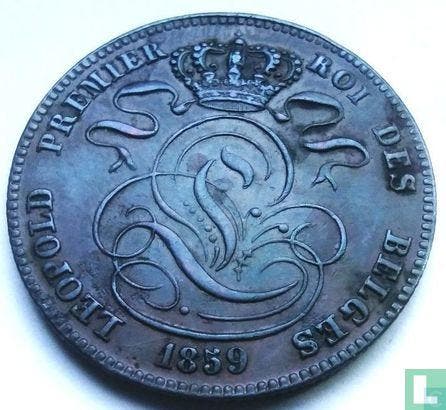 België 5 centimes 1859 (met kruis), Postzegels en Munten, Munten | België, Losse munt, Verzenden