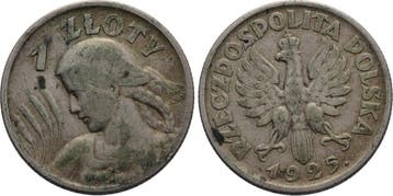 1 Zloty 1925 Polen Republik 1918-1939, Verzenden, België