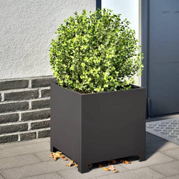 vidaXL Plantenbakken 2 st 40x40x40 cm staal zwart, Verzenden