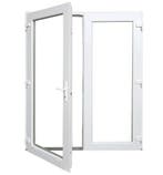PVC Kunststof Dubbele deur  b180xh215 buitendraaiend, Ophalen of Verzenden, Nieuw, Glas, Buitendeur