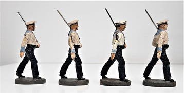 Elastolin - Jouet 4 marins de la Kriegsmarine - 1930-1940 -
