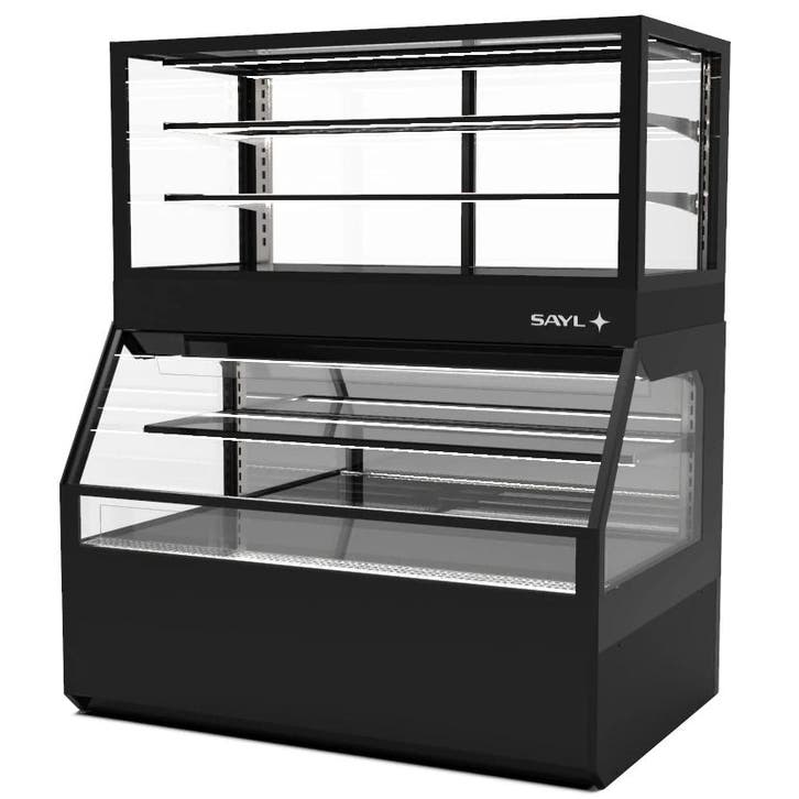 Neutraal Wandmeubel | INTEGRA COMBI | Zwart | 2 + 3 Niveaus, Articles professionnels, Horeca | Équipement de cuisine, Envoi