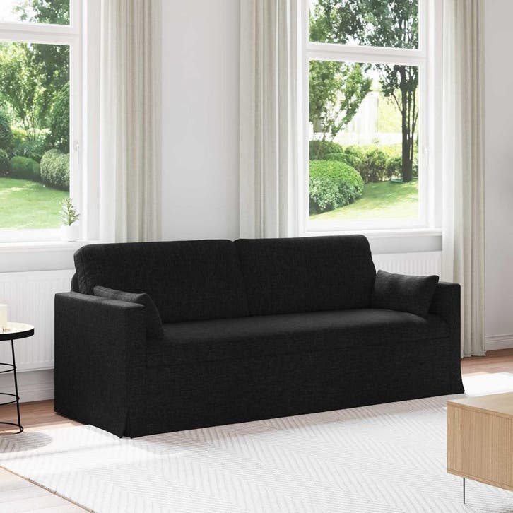 vidaXL bank / zetel Zwart 198 x 78 x 80 cm Stof, Huis en Inrichting, Zetels | Zetels, Nieuw, Verzenden