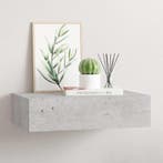 vidaXL Wandschap met lade 40x23,5x10 cm MDF betongrijs, Huis en Inrichting, Verzenden, Nieuw