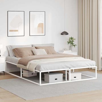 vidaXL Bedframe zonder matras 160x200 cm wit, Verzenden