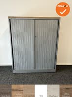 Roldeurkast - Ahrend - 144x120x45cm - Zilvergrijs met zilver, Ophalen of Verzenden, Kast